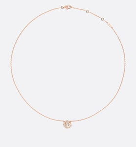 Small Rose Dior Couture Necklace • Pink Gold and Diamonds