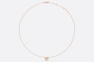 Small Rose Dior Couture Necklace • Pink Gold and Diamonds