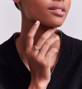 Small Rose Dior Couture Ring • Pink Gold and Diamonds