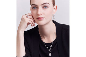 Medium Rose Dior Bagatelle Necklace • 18K White Gold and Diamonds