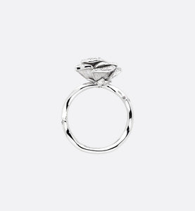 Small Rose Dior Bagatelle Ring • 18K White Gold and Diamonds