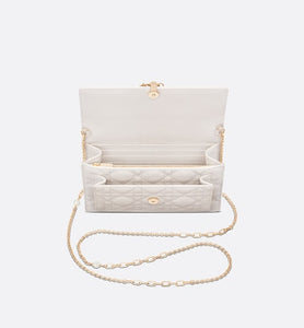 Lady Dior Chain Pouch • Latte Cannage Lambskin