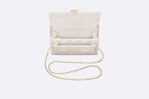 Lady Dior Chain Pouch • Latte Cannage Lambskin