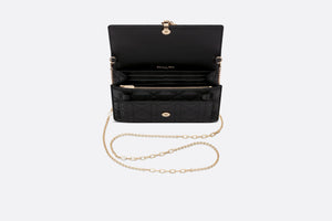 Lady Dior Chain Pouch • Black Cannage Lambskin
