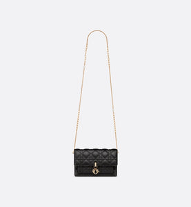 Lady Dior Chain Pouch • Black Cannage Lambskin