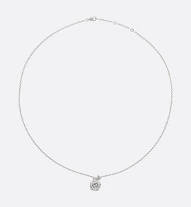 Small Rose Dior Bagatelle Necklace • 18K White Gold and Diamonds