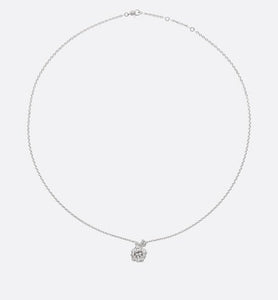 Small Rose Dior Bagatelle Necklace • 18K White Gold and Diamonds