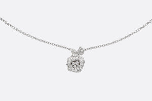 Small Rose Dior Bagatelle Necklace • 18K White Gold and Diamonds