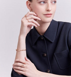 Bois de Rose Double Ring • Pink Gold and Diamonds