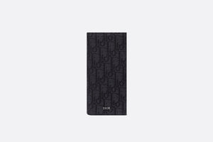 Vertical Long Wallet • Black Dior Oblique Jacquard