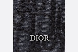 Vertical Long Wallet • Black Dior Oblique Jacquard