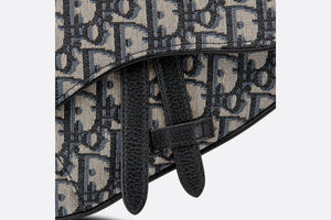 Mini Saddle Bag • Beige and Black Dior Oblique Jacquard