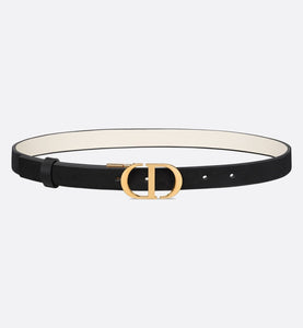 30 Montaigne Reversible Belt • Black and Latte Smooth Calfskin, 20 MM