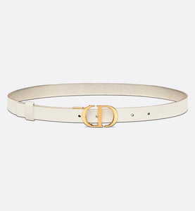 30 Montaigne Reversible Belt • Gold-Tone and Latte Smooth Calfskin, 20 MM