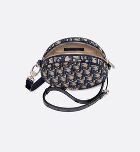 Baby Ball Bag Blue Dior Oblique Canvas and Calfskin