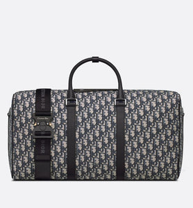 Dior Lingot 50 Bag • Beige and Black Dior Oblique Jacquard