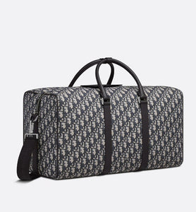 Dior Lingot 50 Bag • Beige and Black Dior Oblique Jacquard