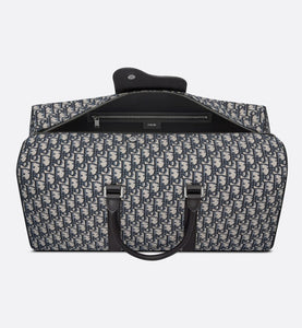 Dior Lingot 50 Bag • Beige and Black Dior Oblique Jacquard