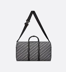 Dior Lingot 50 Bag • Beige and Black Dior Oblique Jacquard
