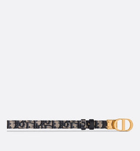 30 Montaigne Reversible Belt • Blue Smooth Calfskin and Dior Oblique Jacquard, 20 MM
