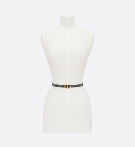 30 Montaigne Reversible Belt • Blue Smooth Calfskin and Dior Oblique Jacquard, 20 MM
