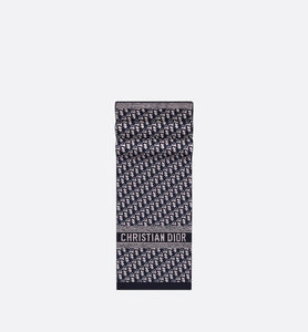 Dior Oblique Scarf • Navy Blue Technical Cashmere