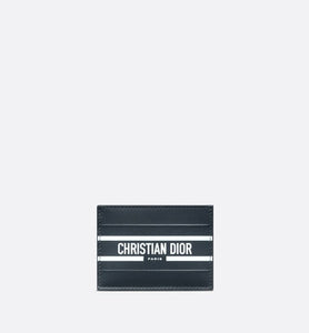Dior Vibe Card Holder • Blue Calfskin