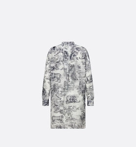 Long Blouse • White Toile de Jouy Cotton Voile