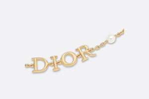 Dio(r)evolution Bracelet • Gold-Finish Metal and White Resin Pearls