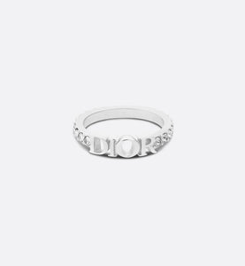 Dio(r)evolution Ring • Palladium-Finish Metal and White Crystals