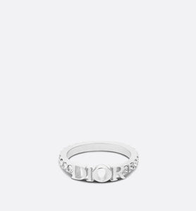 Dio(r)evolution Ring • Palladium-Finish Metal and White Crystals