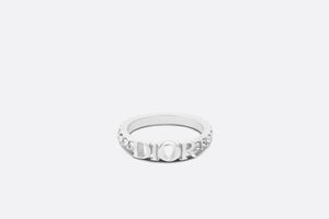 Dio(r)evolution Ring • Palladium-Finish Metal and White Crystals