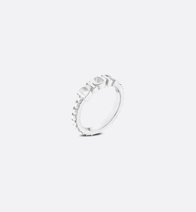 Dio(r)evolution Ring • Palladium-Finish Metal and White Crystals