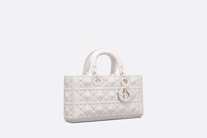 Medium Lady D-Joy Bag • Latte Cannage Calfskin with Diamond Motif