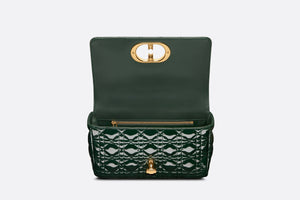 Medium Dior Caro Bag • Cypress Green Patent Cannage Calfskin