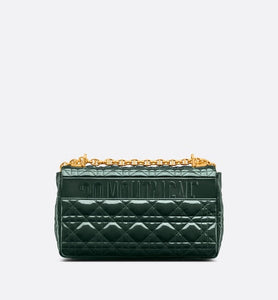 Medium Dior Caro Bag • Cypress Green Patent Cannage Calfskin