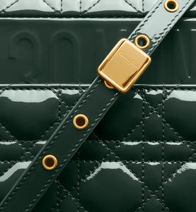 Medium Dior Caro Bag • Cypress Green Patent Cannage Calfskin