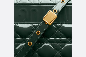 Medium Dior Caro Bag • Cypress Green Patent Cannage Calfskin