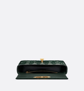 Medium Dior Caro Bag • Cypress Green Patent Cannage Calfskin