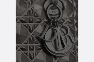 Medium Lady Dior Bag • Black Cannage Calfskin with Diamond Motif