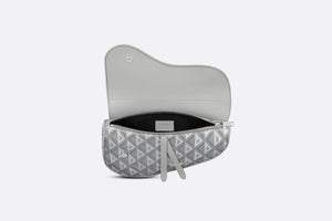 Saddle Bag • Dior Gray CD Diamond Canvas and Grained Calfskin
