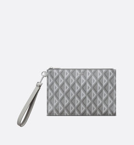 A5 Pouch • Dior Gray CD Diamond Canvas