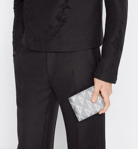 Wallet • Dior Gray CD Diamond Canvas