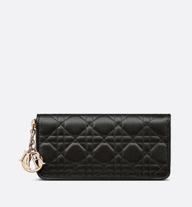 Lady Dior Voyageur Wallet • Black Cannage Lambskin