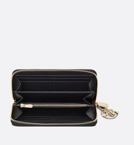 Lady Dior Voyageur Wallet • Black Cannage Lambskin