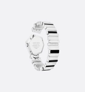 GEM DIOR 14.5 cm • Ø 27 mm, Steel, Diamonds and Black Mother-Of-Pearl