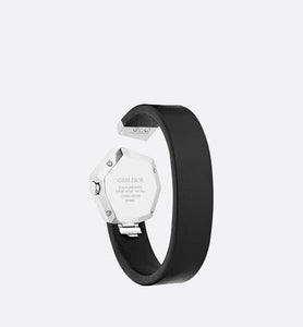GEM DIOR 14.5 cm • Ø 27 mm, Steel, Diamonds and Black Mother-Of-Pearl