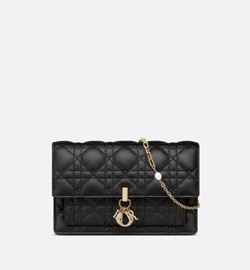 Lady Dior Chain Pouch • Black Cannage Lambskin