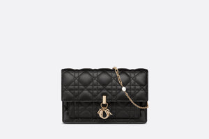 Lady Dior Chain Pouch • Black Cannage Lambskin