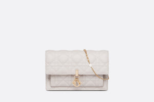 Lady Dior Chain Pouch • Latte Cannage Lambskin